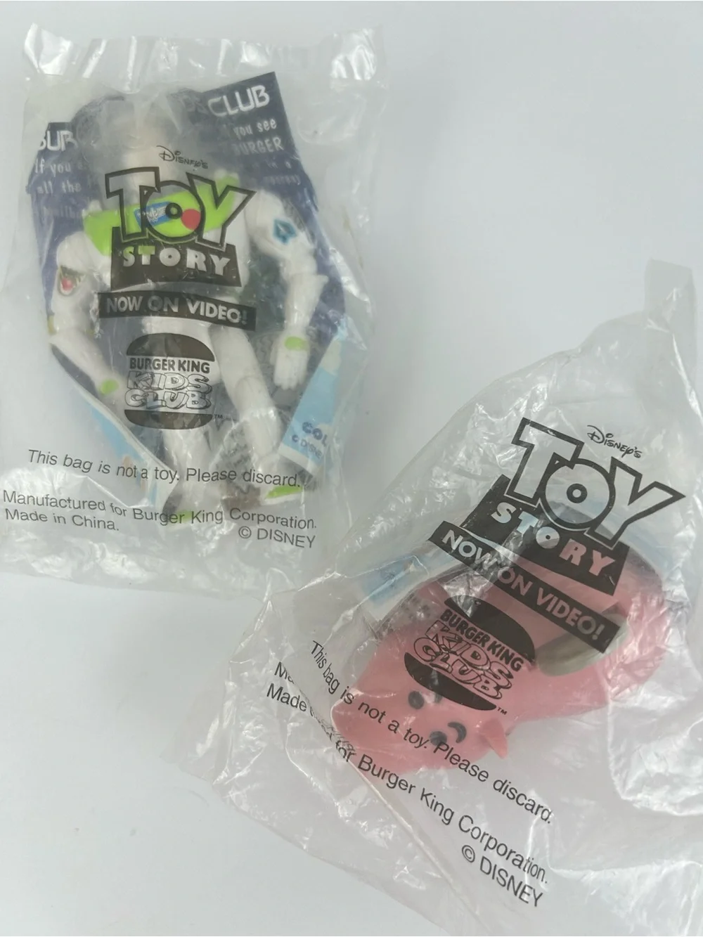 FINAL SALE! Burger King 1996 Toy Story Buzz Lightyear OR Hamm New Sealed